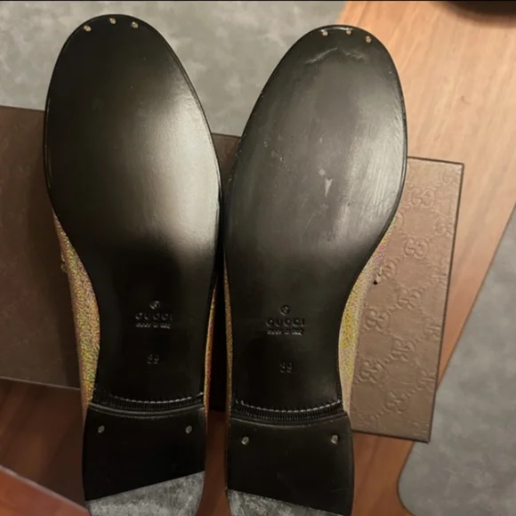 Gucci Gold/Pink Women's Loafers - Picture 6 of 7